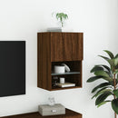 tv-bord med LED-lys 40,5x30x60 cm brun egetræsfarve