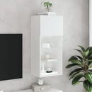 tv-bord med LED-lys 40,5x30x60 cm hvid