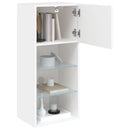 tv-bord med LED-lys 40,5x30x60 cm hvid