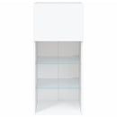 tv-bord med LED-lys 40,5x30x60 cm hvid