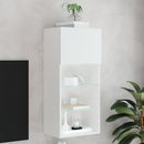 tv-bord med LED-lys 40,5x30x60 cm hvid