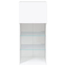 tv-borde med LED-lys 2 stk. 40,5x30x90 cm hvid