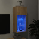 tv-bord med LED-lys 40,5x30x60 cm sonoma-eg