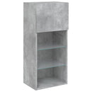 tv-bord med LED-lys 40,5x30x60 cm betongrå