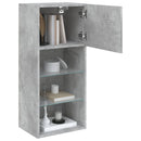 tv-borde med LED-lys 2 stk. 40,5x30x90 cm betongrå