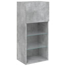 tv-borde med LED-lys 2 stk. 40,5x30x90 cm betongrå