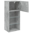 tv-borde med LED-lys 2 stk. 40,5x30x90 cm betongrå