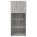 tv-borde 2 stk. med LED-lys 40,5x30x90 cm grå sonoma-eg