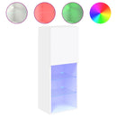 tv-bord med LED-lys 40,5x30x102 cm hvid