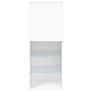 tv-bord med LED-lys 40,5x30x102 cm hvid