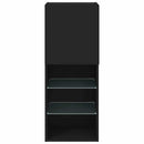 tv-bord med LED-lys 40,5x30x102 cm sort