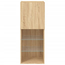 tv-bord med LED-lys 40,5x30x102 cm sonoma-eg