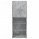 tv-bord med LED-lys 40,5x30x102 cm betongrå