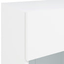 væghængt tv-bord med LED-lys 40x30x60,5 cm hvid