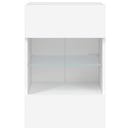 væghængt tv-bord med LED-lys 40x30x60,5 cm hvid