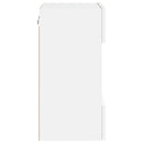 væghængt tv-bord med LED-lys 40x30x60,5 cm hvid
