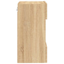 væghængt tv-bord med LED-lys 40x30x60,5 cm sonoma-eg