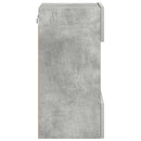 væghængte skabe til TV 2 stk. med LED-lys 40x30x60,5 cm betongrå