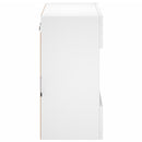 væghængt tv-bord med LED-lys 58,5x30x60,5 cm hvid