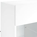 væghængt tv-bord med LED-lys 58,5x30x60,5 cm hvid