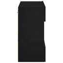væghængt tv-bord med LED-lys 58,5x30x60,5 cm sort