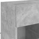 væghængt tv-bord med LED-lys 58,5x30x60,5 cm betongrå