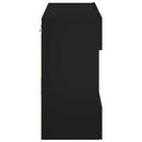 væghængt tv-bord med LED-lys 78,5x30x60,5 cm sort