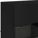 væghængt tv-bord med LED-lys 78,5x30x60,5 cm sort
