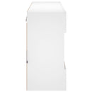 væghængt tv-bord med LED-lys 98,5x30x60,5 cm hvid