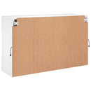 væghængt tv-bord med LED-lys 98,5x30x60,5 cm hvid