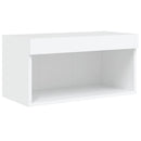 tv-bord med LED-lys 60x30x30 cm hvid