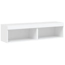 tv-borde med LED-lys 2 stk. 60x30x30 cm hvid