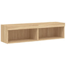 tv-borde med LED-lys 2 stk. 60x30x30 cm sonoma-eg