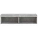 tv-borde med LED-lys 2 stk. 60x30x30 cm betongrå