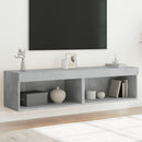 tv-borde med LED-lys 2 stk. 60x30x30 cm betongrå