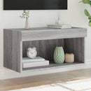 tv-bord 60x30x30 cm med LED-lys grå sonoma-eg
