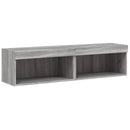 tv-borde 2 stk. 60x30x30 cm med LED-lys grå sonoma-eg