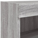 tv-borde 2 stk. 60x30x30 cm med LED-lys grå sonoma-eg
