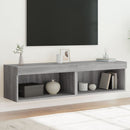tv-borde 2 stk. 60x30x30 cm med LED-lys grå sonoma-eg