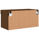 tv-bord 60x30x30 cm med LED-lys brun egetræsfarve