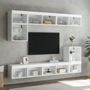 tv-bord med LED-lys 80x30x30 cm hvid