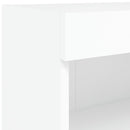 tv-bord med LED-lys 80x30x30 cm hvid