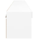 tv-borde 2 stk. med LED-lys 80x30x30 cm hvid