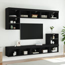 tv-bord med LED-lys 80x30x30 cm sort