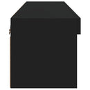 tv-bord med LED-lys 80x30x30 cm sort