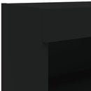 tv-bord med LED-lys 80x30x30 cm sort