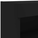 tv-bord med LED-lys 80x30x30 cm sort