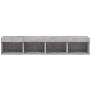 tv-borde 2 stk. med LED-lys 80x30x30 cm betongrå