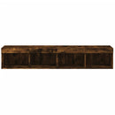 tv-borde med LED-lys 2 stk. 80x30x30 cm røget egetræsfarve
