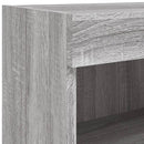 tv-borde 2 stk. med LED-lys 80x30x30 cm grå sonoma-eg
